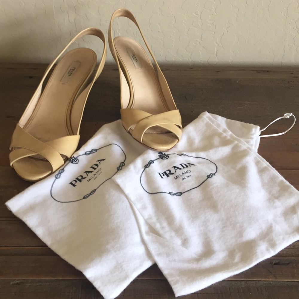 Authentic Prada Wedge Slingbacks - image 7